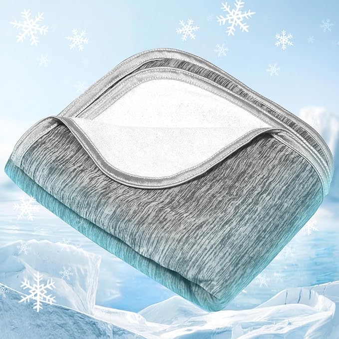 Cooling Blankets for Hot Sleepers Twin Size Lightweight Soft Cold Ice Blanket for Summer Sleeping Double Side for Night Sweats Bed Couch Sofa 59x79inch