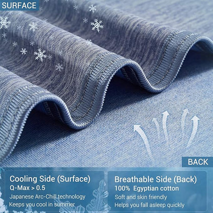 Marchpower Cooling Blanket for Kids Hot Sleepers, Arc-Chill Throw with Double-Sided Design, Japanese Fiber Absorbs Body Heat, Lightweight Soft Sleeping Baby Travel