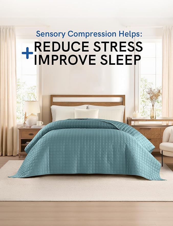 YnM King Size Cooling Weighted Blanket for Adults (88x104 Inches, 25 Pounds, Sea Grass), Perfect for Hot Sleepers with Cooling Rayon/Glass Beads, Heavy Bed Blanket for Couple on Queen or King Bed