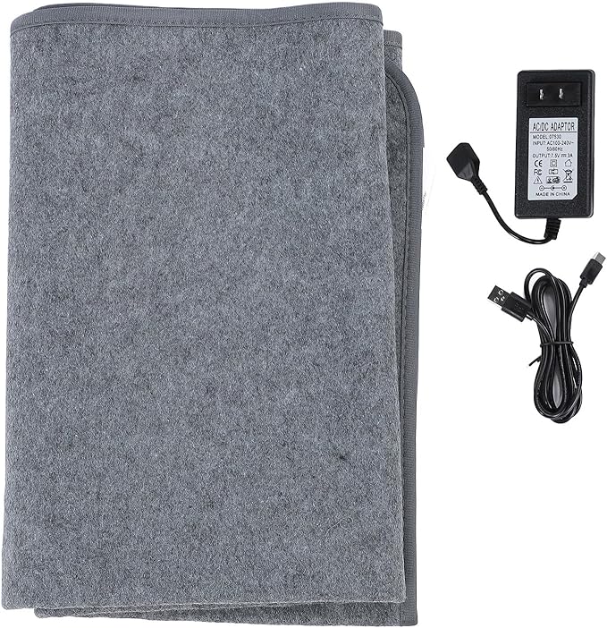 Electric Heated Blanket, 160 x 80cm Fast Heating Smart Temperatures Control Washable Electric Bed Warmer for Winter or Cold Days (US Plug)