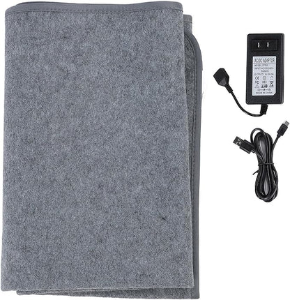 Electric Heated Blanket, 160 x 80cm Fast Heating Smart Temperatures Control Washable Electric Bed Warmer for Winter or Cold Days (US Plug)