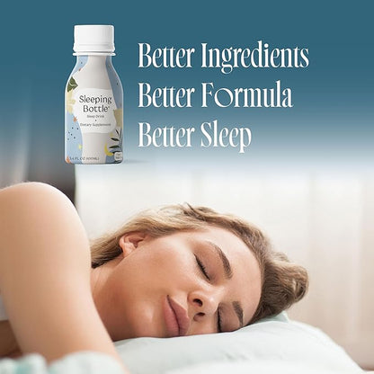 Sleep Aid Drink, Melatonin Free, Vegan, No-Sugar, Cherry Flavor (3.4 Fl Oz, Pack of 10)