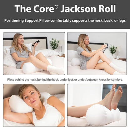 Core Products Jackson Roll Orthopedic Bolster Pillow - Neck, Back, Leg, Knee & Arm Support – Cervical & Lumbar Roll for Pain Relief, Spinal Alignment & Travel Comfort for Bed or Chair