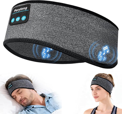 Perytong Sleep Headphones Bluetooth 5.4, Wireless Sleeping Headphones with Ultra-Thin HD Stereo Speakers, Breathable Sport Earphones for Sleeping Jogging Yoga & Workout