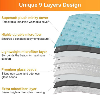 Super-Soft Kids Weighted Blanket 7 Pounds - Weighted Blanket for Kids - Easy to Clean, Washable Minky Cover - 41x60 Inches 7lbs Child - Small Heavy Blanket for Girls and Boys