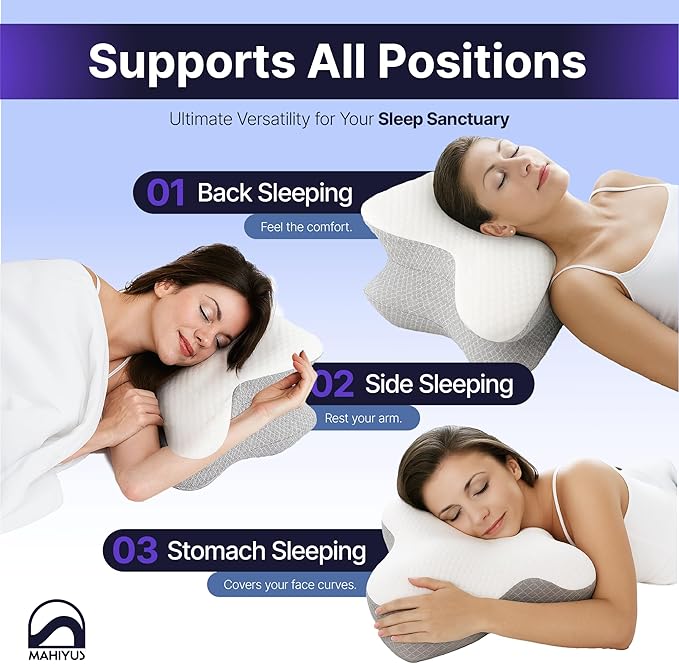 Cervical Neck Pillow, Protect Your Sleep Quality with Memory Foam, All Night Side Sleeper Pillow, Deep and Quality Sleep for Cooling Pillow