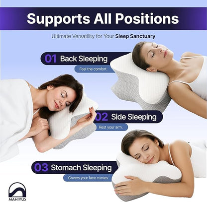 Cervical Neck Pillow, Protect Your Sleep Quality with Memory Foam, All Night Side Sleeper Pillow, Deep and Quality Sleep for Cooling Pillow