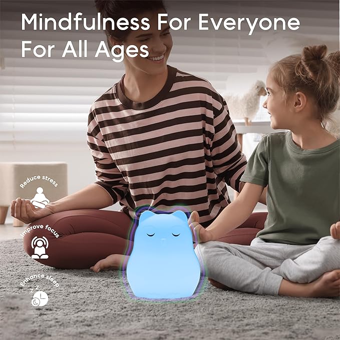 Breathing Pal 'Bella'- Mindfulness Breathing Light, Guided Visual Meditation Breathing Light, Anxiety Relief Items for Calm Down Corner/Meditation/Sleep for Adult&Kid