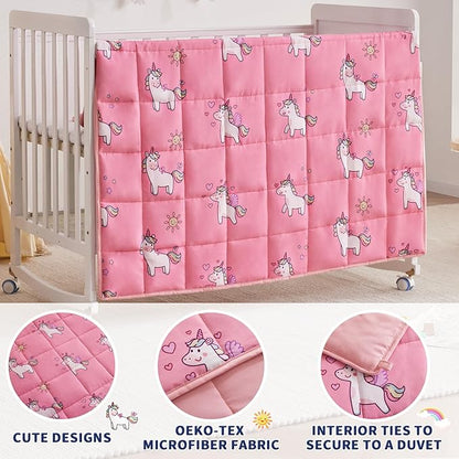 anfie Weighted Blanket Kids(36"x48" 3lbs) Weighted Blanket Cooling Blanket for Sleeping,Throw Size Breathable Blanket with Premium Glass Bead(Little Unicorn)