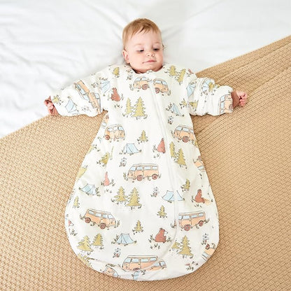 ikaufen Baby Sleep Sack 100% Cotton Smart Thermostatic Stay Snug Swaddle Transition Sleeping Bag 1.0 TOG