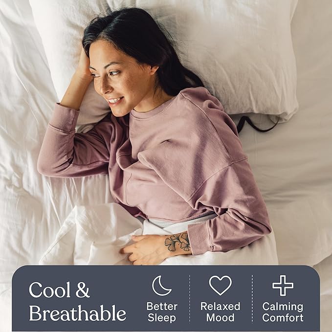 Baloo 100% Cotton Duvet Cover for 15lb/20lb Weighted Blanket (Navy Blue - 60"x80" - Full/Queen Size) | Cool, Soft & Durable