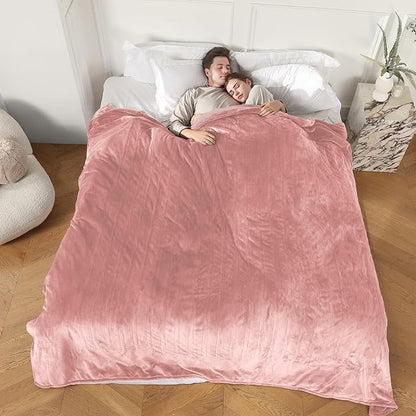 Electric Blanket Queen Size, Super Soft Cozy Upgraded Flannel Blanket Dual Control with 5 Heating Levels & 10 Hours Auto Off, Fast Heating Blanket & Overheat Protection, 84" x 90", Candy Pink