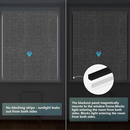 Aprilsmart Motorized Blinds with Remote,Compatible with Apple HomeKit Alexa Google Home- Voice and app Control,Motorized Roller Shades 100% Blackout Custom Size(Vigor Rock White -21)