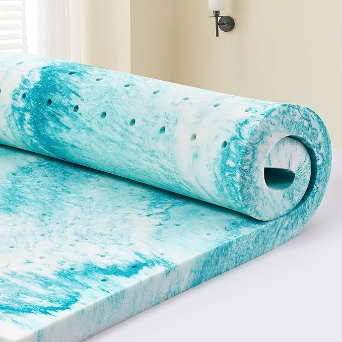 4 inch Memory Foam Mattress Topper Full Size Bed, Gel Infused Memory Foam Mattress Pad for Back Pain Relief, 53x75 Inches