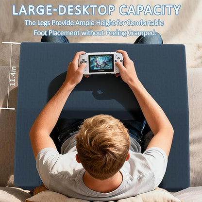 Lap Desk Pillow with Removable Cover Adjustable Angle Gaming & Machine Washable Reading Pillow for Adults Multipurpose Laptop Bed Tray with Arms for Working