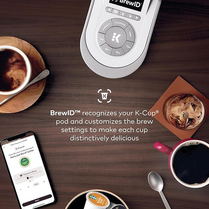 Keurig K-Supreme SMART Single Serve Coffee Maker With WiFi Compatibility, 4 Brew Sizes, And 66oz Removable Reservoir, Compatible with Alexa, White