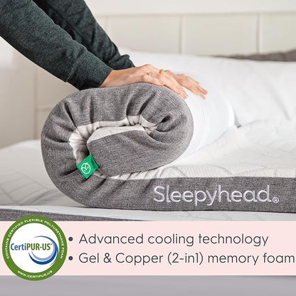 Sleepyhead King 3 Inch Premium Super Mattress Topper – Gel & Copper Infused Memory Foam Bed Topper – Cooling, Soft Support + Comfort, Foam Made in USA, CertiPUR-US Certified (King 3")