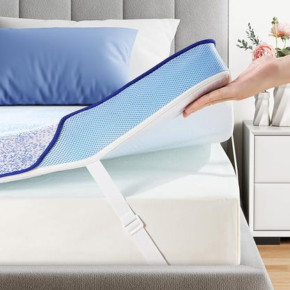 PERLECARE Firm Mattress Topper King- 3 Inch Memory Foam Bed Topper for Pressure Relief, Mattress Pad with Cooling Bamboo Cover, Removable & Washable, CertiPUR-US & Oeko-Tex Certified