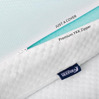 Twin XL Mattress Topper Cover 1-2 Inch, Removable Viscose Made From Bamboo Zippered Cover for Latex Topper, Extra Long Protector With Straps