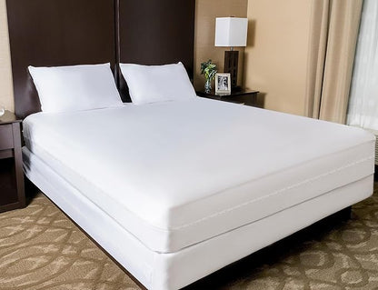Zippered Twin Mattress Protector (8"-10" Depth) - Bed Bug Waterproof Mattress Cover, Premium Quality Hypoallergenic Encasement White