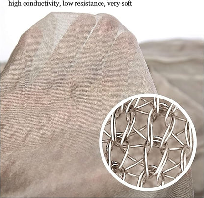 MekUk Faraday Fabric Fabric Faraday Radiation Shielding Fabric, for Making Anti Radiation Curtain,Bed Canopy,Cell Tower, Wi-Fi RFID Blocking Material(1.5X2m)