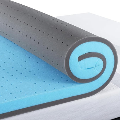 Maxzzz Twin Mattress Topper, 3 Inch Gel Infused Memory Foam Mattress Topper, Cooling Mattress Pad for Pressure Relief Back Pain, CertiPUR-US Certified