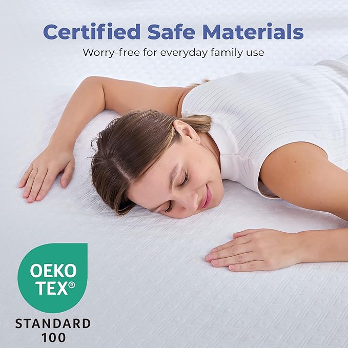 BDEUS 2 Inch Gel Memory Foam Mattress Topper King Size, Cooling Mattress Topper for Back Pain Relief, Non-Slip Design with Removable & Washable Soft Bamboo Cover.