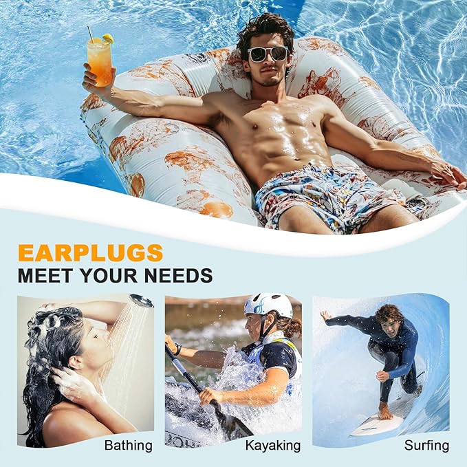 Noise Reducing Ear Plugs, 50dB Noise Cancelling Ear Plugs for Concerts, Reusable Soft Silicone Musicians Earplugs for Side Sleepers/Drummers/Snoring Blocking/Concert Earbuds Protection [Green]