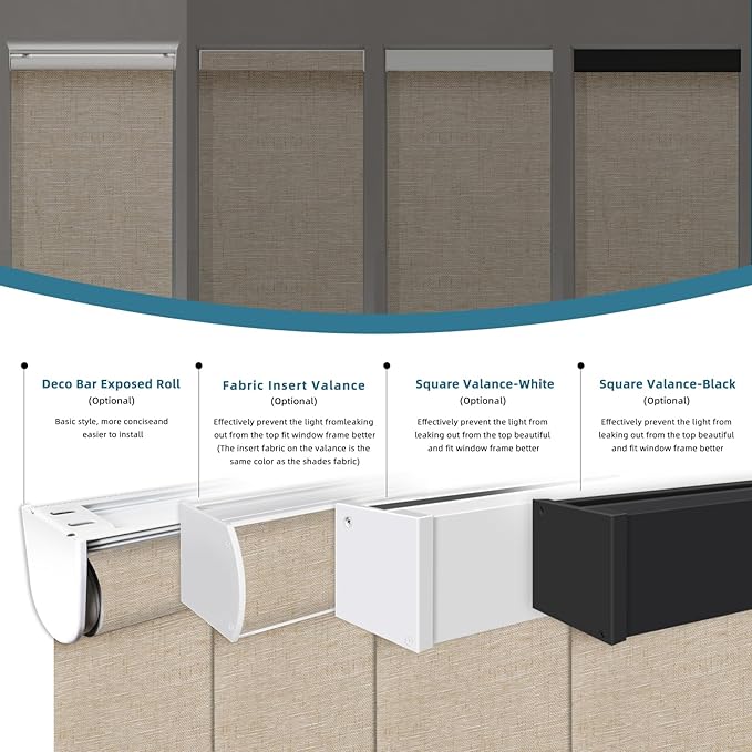 Motorized Light Filtering Shades Work with Homekit Thread-Enabled, 70% Blackout Smart Blinds for Windows, Electric Blinds with Remote, APP/Voice Control, Linen Caramel