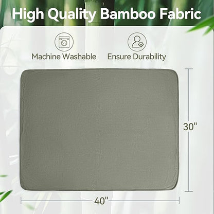 Ultra-Soft Rayon Made from Bamboo Baby Blanket - 30x40 Inches Double-Layer Swaddle Blanket, Breathable & Hypoallergenic, Lightweight Nursing Cover, Stroller Blanket for Infants & Toddlers