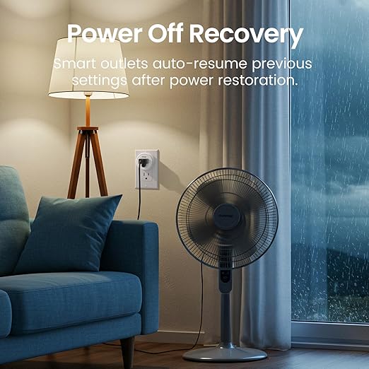 GHome Smart Mini Wi-Fi Plug, Smart Home Wi-Fi Outlet Compatible with Alexa, Google Home & IFTTT, No Hub Required, UL Certified, 2.4G WiFi Only, 4 Count (Pack of 1), White