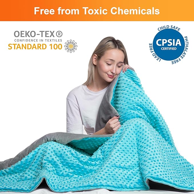 Super Soft Weighted Blanket for Kids with Removable Cover - Children Heavy Blanket for Girls - Kids Weighted Blankets