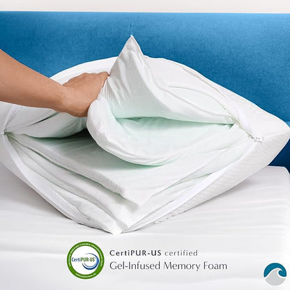 Bluewave Bedding Versalayer Adjustable Height and Firmness Pillow - 20 Heights from 0.75 to 6 Inches - Six Memory Foam Layers - Ideal for Stomach, Back, and Side Sleepers (King)