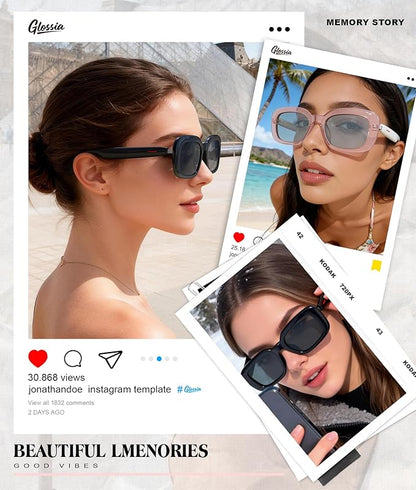 AI Smart Glasses, Bluetooth Glasses for Women Men, Bluetooth Sunglasses with UV Protection, Hands-Free Calls, Music and Voice Control for Outdoor Travel