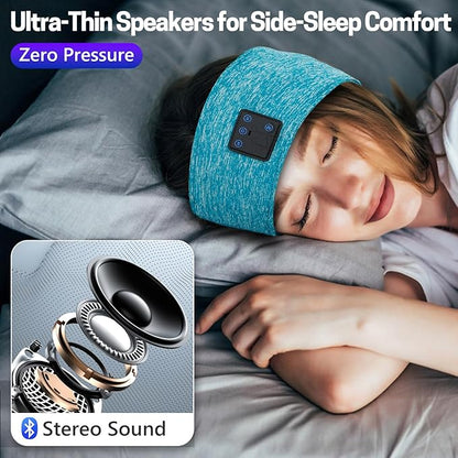 Aurya Sleep Headphones Sports Wireless Bluetooth Headband for Side Sleeper, Bluetooth 5.4, with Ultra-Thin HD Stereo Speaker, Sleeping Headphone for Women Men Running Yoga Workout