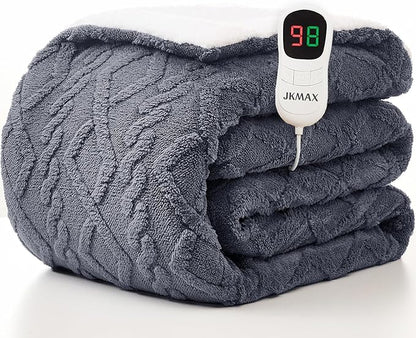 Heated Blanket Full Size - Premium Soft Heating Electric Blanket, Fast Heating with 10 Heating Settings, 5 Time Settings, Machine Washable - Perfect for Winter & Cold Nights (72"x84", Grey)