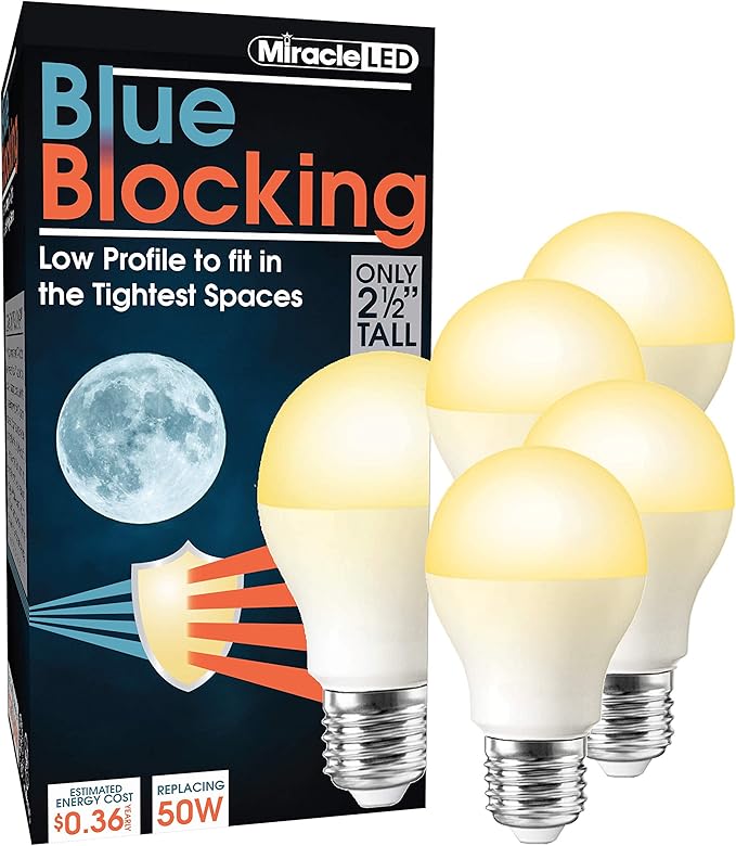 MiracleLED 604668 3W 4-Pack Blue Blocking Light, Low-Profile