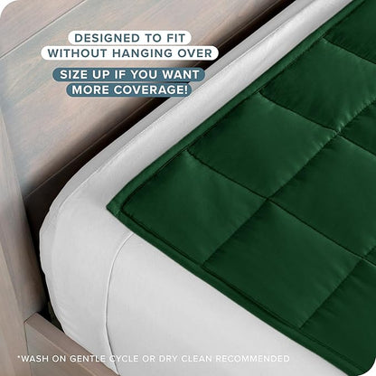 Bare Home Weighted Blanket King Size 25lb (80" x 87") for Adults - All-Natural 100% Cotton - Premium Heavy Blanket Nontoxic Glass Beads (Forest Green, 80"x87")