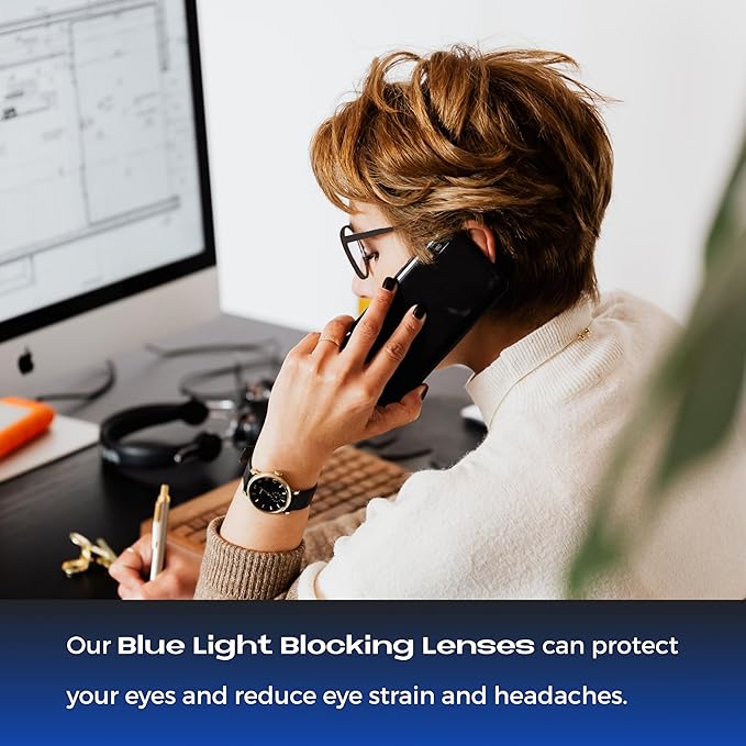 Readerest Blue Light Blocking Glasses – Thin Reflective Lens, Anti-Glare Computer Eyeglasses, UV Protection, Eye Strain Relief (Bourbon Tortoise, 1.0 Magnification)