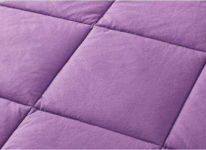RelaxBlanket Cotton Weighted Blanket 100% Cotton with Premium Glass Beads for All-Season 60''x80'' 15lbs,Purple