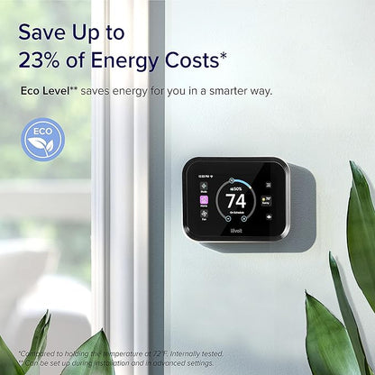 LEVOIT Smart Thermostat for Home, WiFi Programmable Digital Thermostat, Works with Alexa and Smart Sensor, Energy Saving, Large Touch Screen, C-Wire Adapter Included, DIY Install, Aura 400S, White