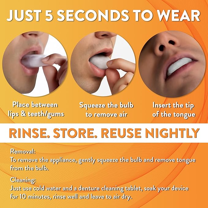 Good Morning Snore Solution Mouth Guard Anti Snoring Devices for Smaller Mouths - FDA Cleared Snoring Aid for Young Adults - Made in USA