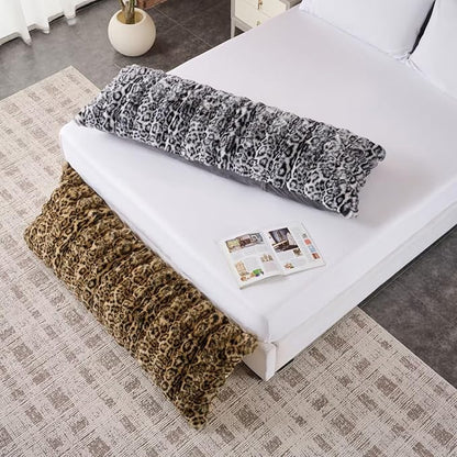 Full Body Pillow 20x54 Inch,Memory Foam Pregnancy Pillow for Side Sleepers,Orthopedic Back Support Maternity Pillow for Women (with Removable Cover)-Taupe Chocolate