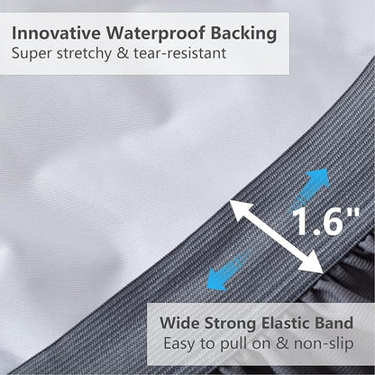 Twin Size Mattress Pad Waterproof, Pillow Top Cooling Twin Mattress Topper for Single Bed, Pee Proof Mattress Protector Cover Quilted Fitted with 8-21" Deep Pocket (39x75 inch, Grey)