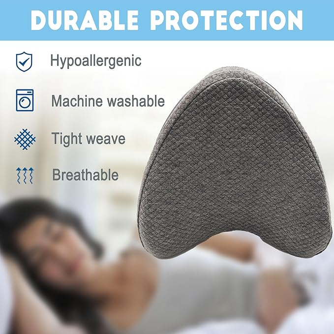 xcivi Pillowcase for Contour Memory Foam Side Sleeper Support Pillow, Pillowcase for Knee Pillow, Pillow Cases for Side Sleeper Pillow, Pillow Cover (Grey)