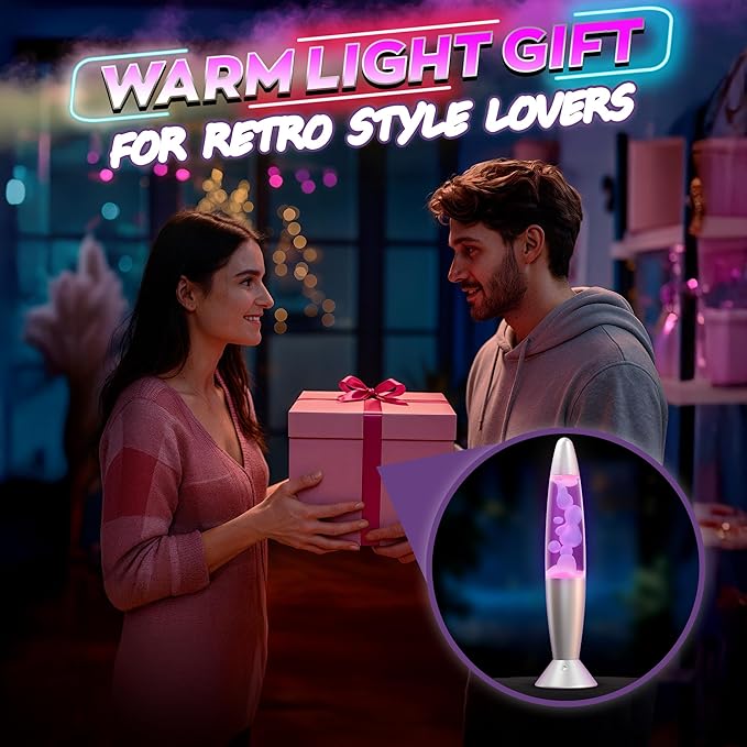 16" LED Liquid Motion Lamp with Remote Control – 17 Color Changing Decorative Mood Light for Bedroom, Living Room or Office – Christmas Retro Sensory Lamp with 4 Modes & Relaxing Ambient Lighting