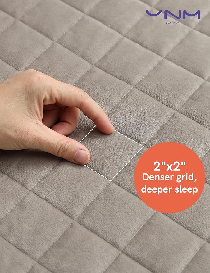 YnM Ultra-Soft Weighted Blanket, Fluffy Bubble Cuddle Heavy Bed Blanket, Plush Faux Fur Big Comforter, Soft & Warm Home Decor Piece (Tie-dye Brown, 90''x90'' 15lbs, Full/Queen)