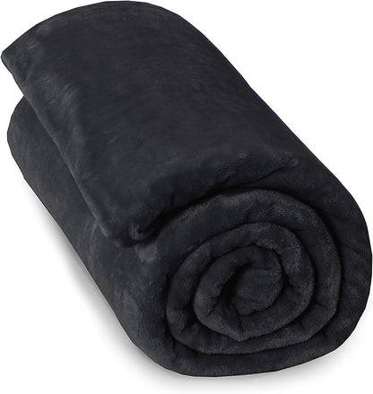 Dream Lab Plush 15lb Weighted Blanket with Removable & Washable Cover, Charcoal, 48" x 72"