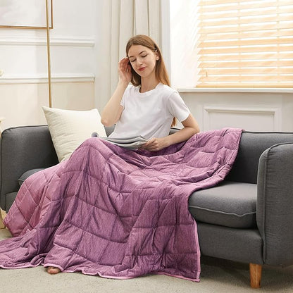 Kids Weighted Blanket 10 Pounds, Cooling Blanket for Hot Sleepers, Soft Bed Blanket Universal to All Seasons, 48''x72'' 10 LBS, Pink