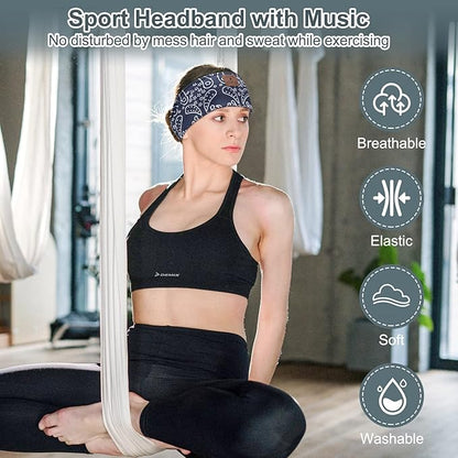 2-Pack Sleeping Headphones, Upgraded Bluetooth Headband with Ultra-Thin Speakers, Wireless for Side Sleepers, Running, Travel, Meditation